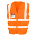 Result Unisex ťažká bezpečnostná vesta R477X Fluorescent Orange