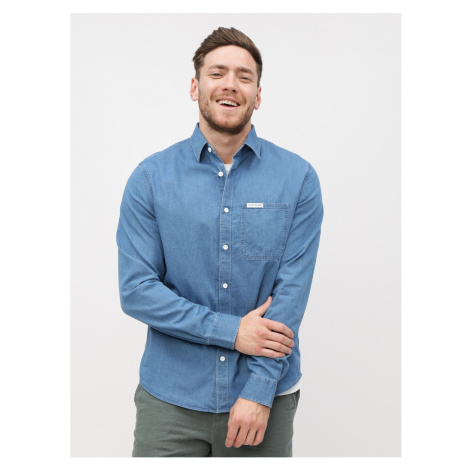 Blue Men's Denim Regular Fit Shirt Calvin Klein Jeans - Mens