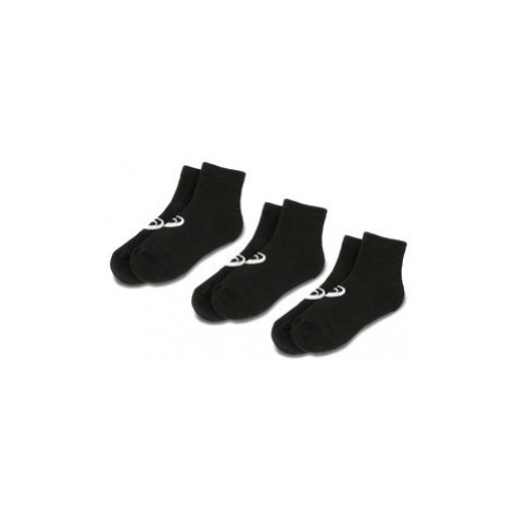 Asics Súprava 3 párov kotníkových ponožiek unisex 3PPK Quarter Sock 155205 Čierna