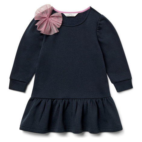 Dievčenské teplákové šaty s mašľou