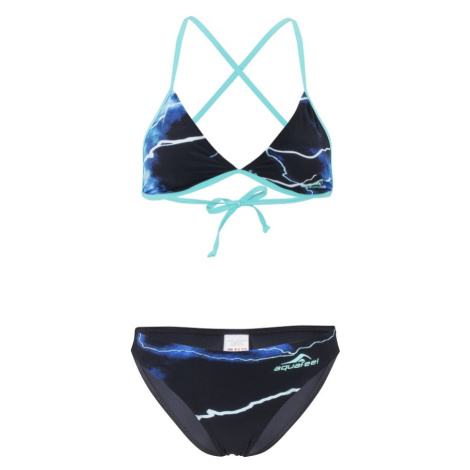 Aquafeel flash sun bikini black/blue xl - uk38