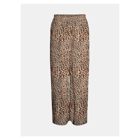 Beige patterned wide trousers Noisy May Fiona - Women