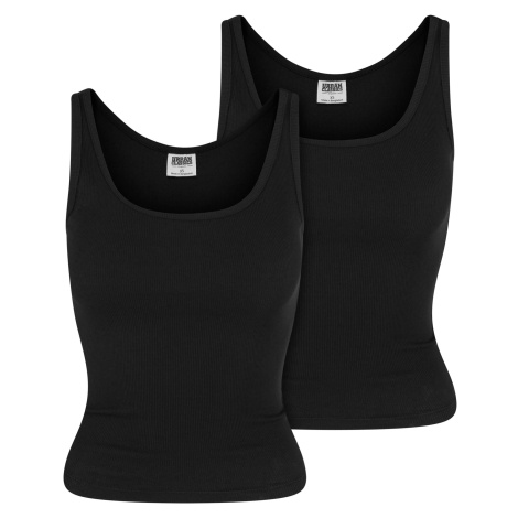 Women's Organic Basic Tank Top 2 Pack - Black + Black Urban Classics