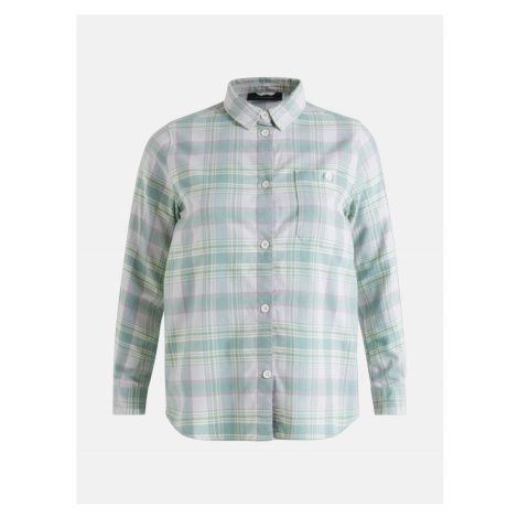 Košeľa Peak Performance W Cotton Flannel Shirt Zelená