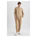 DEFACTO Relax Fit Cargo Pocket Straight Leg Gabardine Trousers