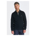 SVETER GANT COTTON PIQUE ZIP CARDIGAN EVENING BLUE