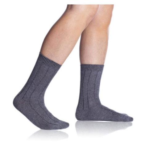 Bellinda BAMBUS CASUAL SOCKS - Zimné bambusové ponožky - sivý melír