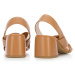 Dámske mäkké kožené sandále na vysokom opätku 96-D-512-5