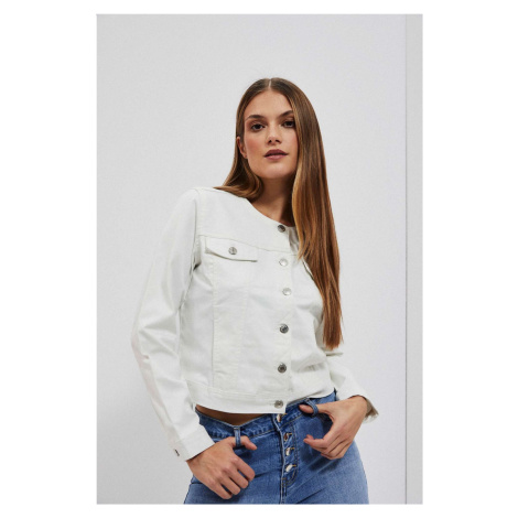 WOMEN'S JACKETS L-KU-4013 OFF WHITE Moodo