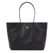 Tommy Hilfiger Kabelka Crest Leather Tote AW0AW15230 Čierna