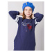 Girls´ navy blue tunic with an inscription