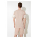Trendyol Camel Print Knitted Pyjama Suit