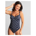 Jednodielne plavky Swimwear Anya Riva Spot Balconnet Swimsuit navy/vanilla SW1450