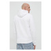 Mikina Lacoste SH9623-031, pánska, biela farba, s kapucňou, jednofarebná