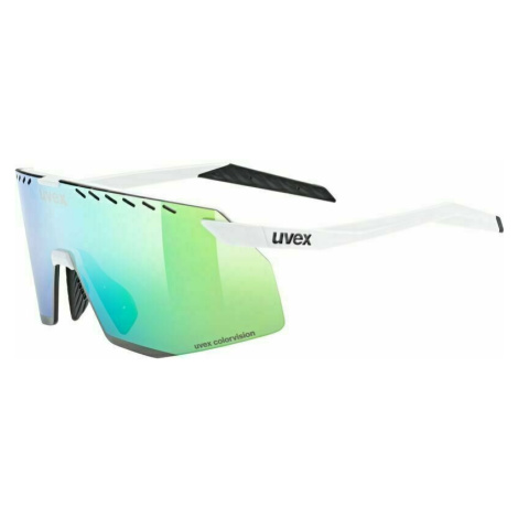 UVEX Pace Stage CV White Mat/Mirror Green Cyklistické okuliare