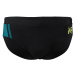 Pánske plavky michael phelps arkos brief black/turquoise