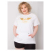Lady's blouse made of white plus size cotton