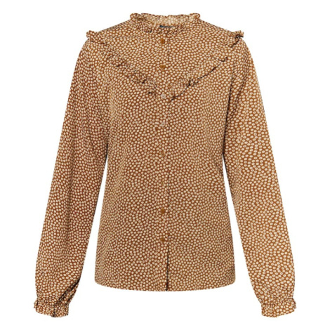 DreiMaster Vintage Blúzka 'Imane'  svetlohnedá / biela