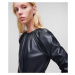 Šaty Karl Lagerfeld Faux Leather Dress Modrá