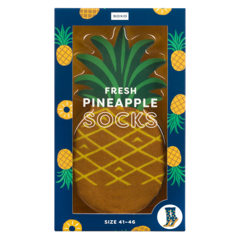 Ponožky SOXO PINEAPPLE - v plechovke