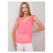 Fluo pink top with lace inserts
