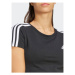 Adidas Tričko Essentials 3-Stripes IR6111 Čierna Slim Fit