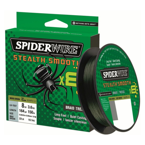 Spiderwire splietaná šnúra stealth smooth 8 zelená 150 m - 0,09 mm 7,5 kg