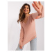 Light pink classic neckline sweater