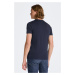 TRIČKO GANT SLIM SHIELD V-NECK T-SHIRT EVENING BLUE