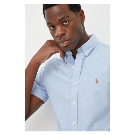 Bavlnená košeľa Polo Ralph Lauren pánska, slim, s golierom button-down, 710787736001
