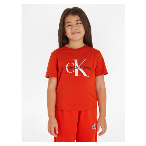 Červené detské tričko Calvin Klein Jeans