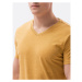 OMBRE-T-shirt SS-S1369-V19-MUSTARD/MELANGE Žltá