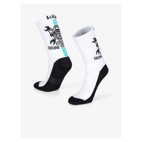 Čierno-biele unisex športové ponožky Kilpi SPURT-U
