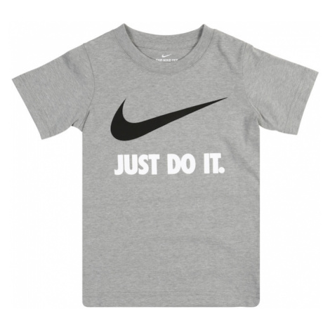 NIKE Tričko  sivá / čierna / biela