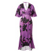 Wallis Curve Košeľové šaty  fialová / ružová / čierna