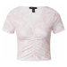 NEW LOOK Tričko 'MARBLE'  ružová / biela