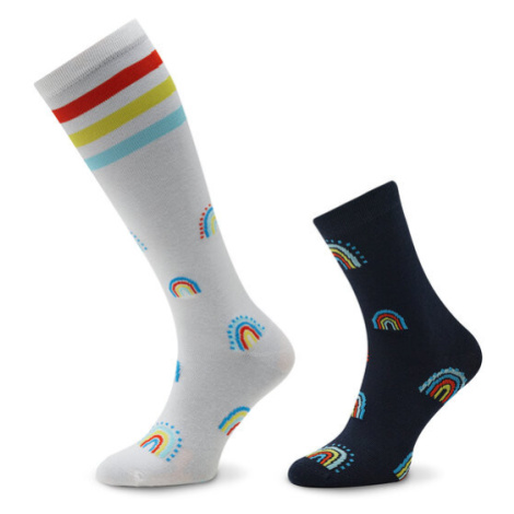 Adidas Súprava 2 párov vysokých ponožiek unisex Rainbow HN5735 Farebná