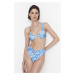 Trendyol Blue Floral Print Bikini Top