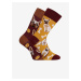 Ponožky pre mužov Dedoles - hnedá, tmavohnedá, žltá