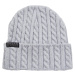 Cable knitted cap heathergrey