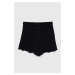 Detské krátke nohavice Sisley čierna farba, jednofarebné, nastaviteľný pás
