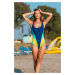 Dámske jednodielne plavky Šport modro-žlté - Ewlon