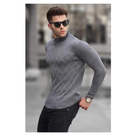 Madmext Anthracite Turtleneck Knitwear Sweater 5785