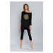 Pyjamas Mandala 3/4 sleeve, 3/4 legs - black