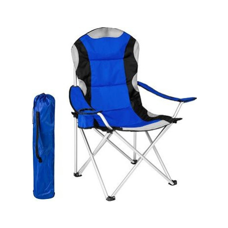 Kempingová stolička čalúnená modrá