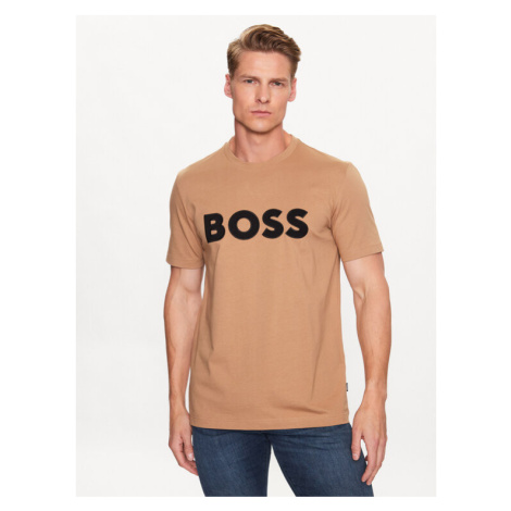 Boss Tričko 50486200 Béžová Regular Fit Hugo Boss