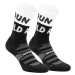 Bežecké ponožky Run900 Run Wild po lýtka hrubé bielo-čierne
