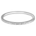 Troli Minimalistický prsteň z ocele s jemným vzorom Silver 49 mm