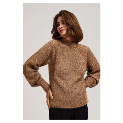 Turtleneck sweater decorated with metallic thread Moodo
