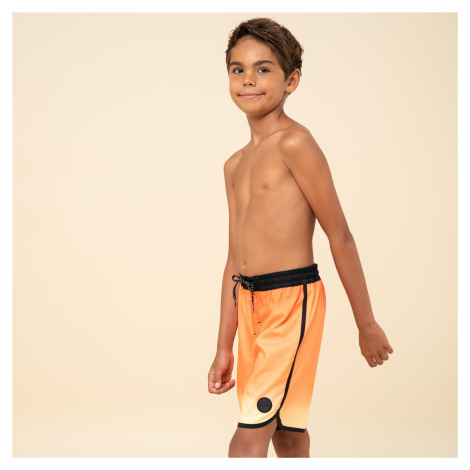 Chlapčenské plážové šortky 500 oranžové OLAIAN